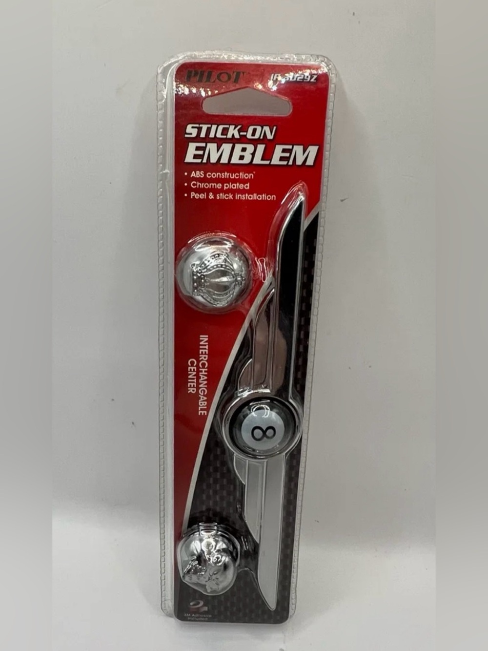 3-in-1 Hot Rod Car Truck Trunk Tailgate Accent Emblem Skull, Crown & 8-Ball-New